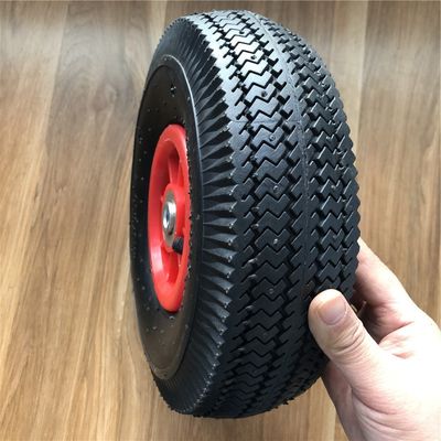 350-4 10 avanzan lentamente el borde plástico de las ruedas de goma sólidas