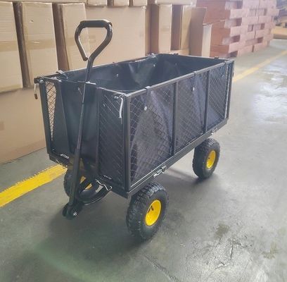 Carro de jardín para uso general del deber de Mesh Cart Steel Trolley Heavy del jardín de la extra grande