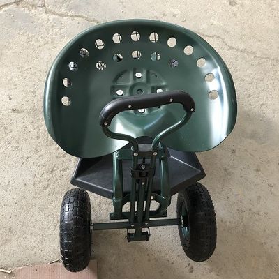 El balanceo ajustable del jardín trabaja Seat que rueda Seat para la carretilla que cultiva un huerto con el eslabón giratorio Seat