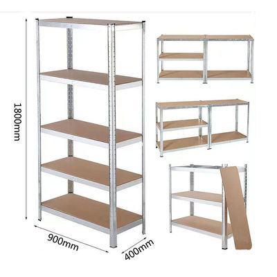 Estantes de 5 niveles Estantes de metal ajustables Multipurpose sin pernos 180x90x40CM