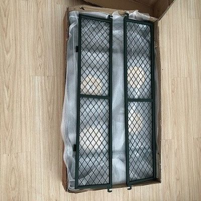 Yarda resistente Mesh Wagon Outdoor With de acero de Mesh Cart del jardín 50L 4 ruedas