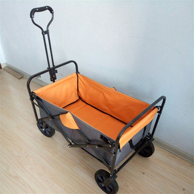 Carro plegable al aire libre inoxidable del marco de acero del carro plegable del carro de 4 ruedas