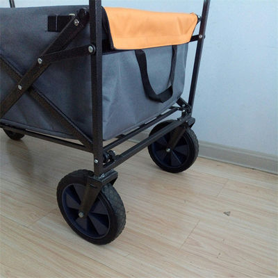 Carro plegable al aire libre inoxidable del marco de acero del carro plegable del carro de 4 ruedas