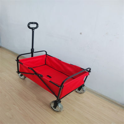 Carro plegable fácil del plegamiento del PVC del carro de playa 600D para el pequeño tamaño de la rueda de los ultramarinos