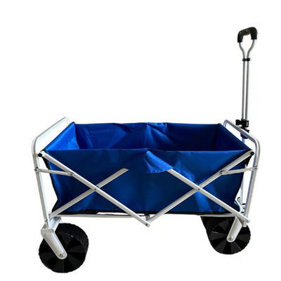 Carro plegable del plegamiento de la carretilla de la manija que acampa retractable con las ruedas de goma PP