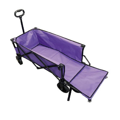 Carro plegable popular de la playa del plegamiento de la rueda del PVC del carro el 128cm del carro con la extensión