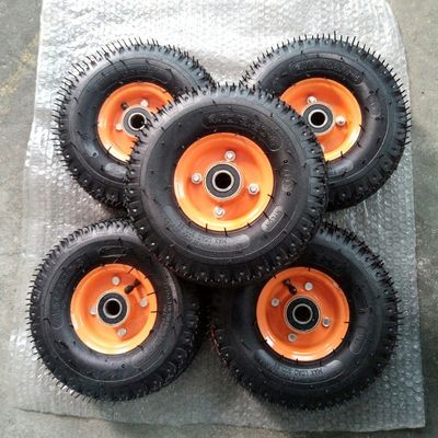La carretilla neumática de 10 pulgadas rueda 350 4 ruedas neumáticas de goma de 6 PARES para el jardín