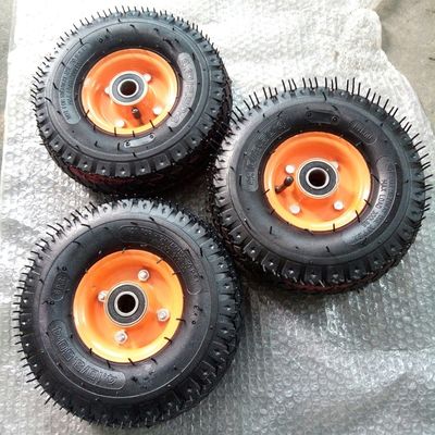 La carretilla neumática de 10 pulgadas rueda 350 4 ruedas neumáticas de goma de 6 PARES para el jardín