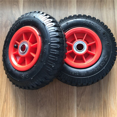 250-4 ruedas plásticas de la carretilla de la mano de Rim Pneumatic Trolley Wheels los 21CM neumáticas