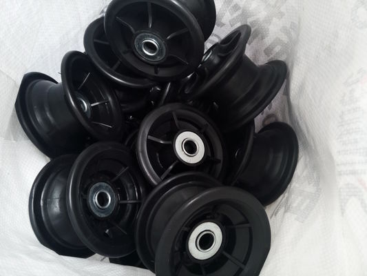 350 4 ruedas de Grey Plastic Rim Pneumatic Trolley reemplazo de la rueda de la carretilla de la mano de 10 pulgadas