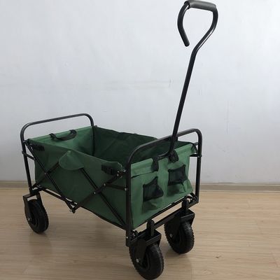 Carro para uso general del verde del carro de playa del plegamiento del ocio con la rueda 80kgs del aire