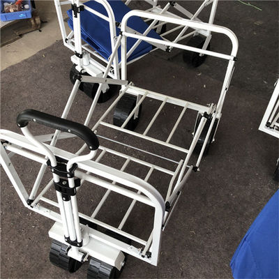 Carro plegable del plegamiento de la carretilla de la manija que acampa retractable con las ruedas de goma PP