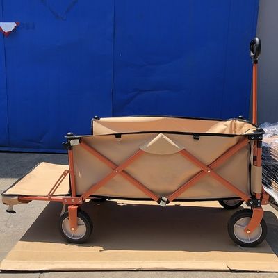 Tirón plegable de la manija del carro plegable ajustable del carro a lo largo de la carretilla en las ruedas