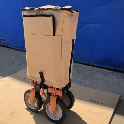 Tirón plegable de la manija del carro plegable ajustable del carro a lo largo de la carretilla en las ruedas