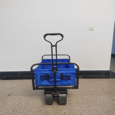 El carro plegable azul multiusos dobla para arriba el carro de playa modifica el logotipo para requisitos particulares