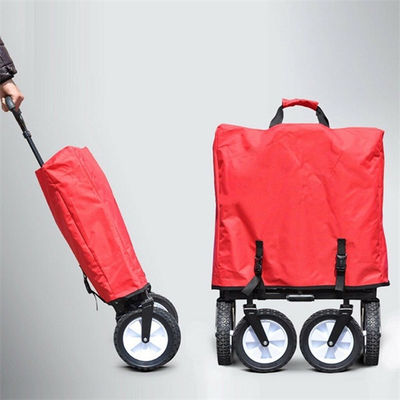 Carro plegable rojo para uso general al aire libre plegable del carro de jardín de la moda