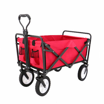 Carro plegable rojo para uso general al aire libre plegable del carro de jardín de la moda