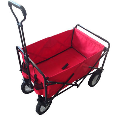 Carro plegable rojo para uso general al aire libre plegable del carro de jardín de la moda