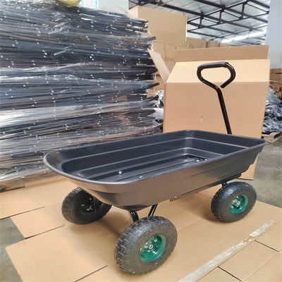 jardín 75L que descarga el carro de jardín del negro del carro Tipper Garden Trolley Tipper