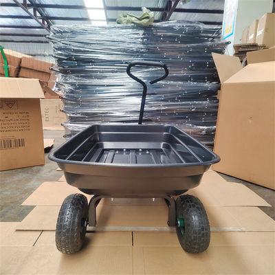 jardín 75L que descarga el carro de jardín del negro del carro Tipper Garden Trolley Tipper