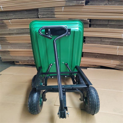 manija plástica de 50L Tray Garden Dump Cart Garden Tipper Trolley Sand Wagon With