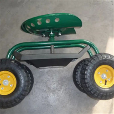 Carro rodante orientable rodante de acero de la vespa del metal de Seat del trabajo de Seat del trabajo del carro de jardín