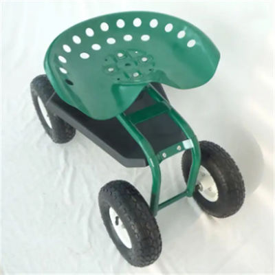 Carro rodante orientable rodante de acero de la vespa del metal de Seat del trabajo de Seat del trabajo del carro de jardín