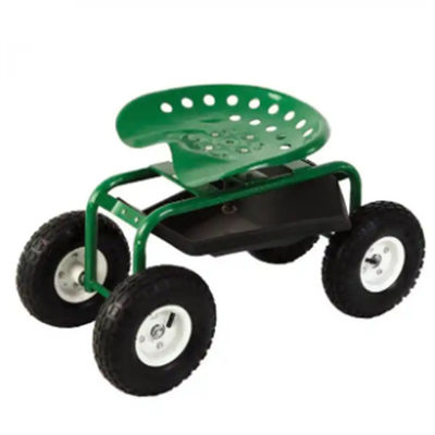 Carro rodante orientable rodante de acero de la vespa del metal de Seat del trabajo de Seat del trabajo del carro de jardín