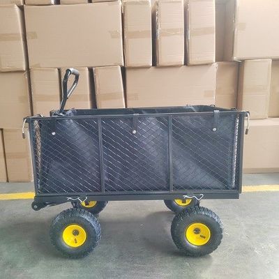 Carro de jardín para uso general del deber de Mesh Cart Steel Trolley Heavy del jardín de la extra grande