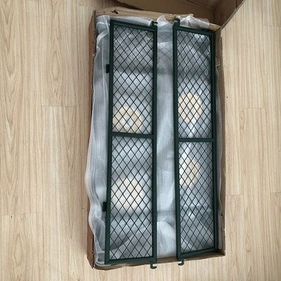 50L Utilidad de malla de acero de jardín carro de utilidad plegable con lados extraíbles y 4.10/3.50-4 pulgadas Ruedas