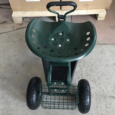 El balanceo ajustable del jardín trabaja Seat que rueda Seat para la carretilla que cultiva un huerto con el eslabón giratorio Seat