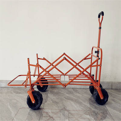 Carretillas que hacen compras modificadas para requisitos particulares rueda al aire libre de la comida campestre del color del OEM que doblan el carro