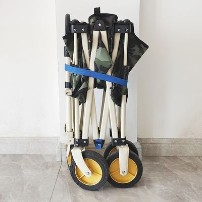 Toda la carretilla del terreno para el cuerpo y el logotipo adaptables plegables al aire libre del carro que acampan