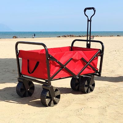 Carro plegable práctico de la playa de las ruedas anchas que suelda con autógena el carro industrial del plegamiento del almacenamiento