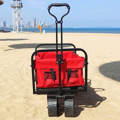 Carro plegable práctico de la playa de las ruedas anchas que suelda con autógena el carro industrial del plegamiento del almacenamiento