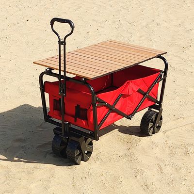 Carro plegable práctico de la playa de las ruedas anchas que suelda con autógena el carro industrial del plegamiento del almacenamiento