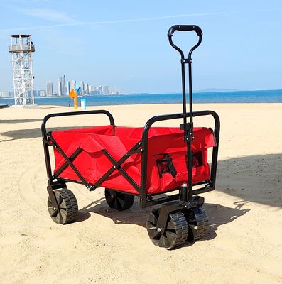 Carro plegable práctico de la playa de las ruedas anchas que suelda con autógena el carro industrial del plegamiento del almacenamiento
