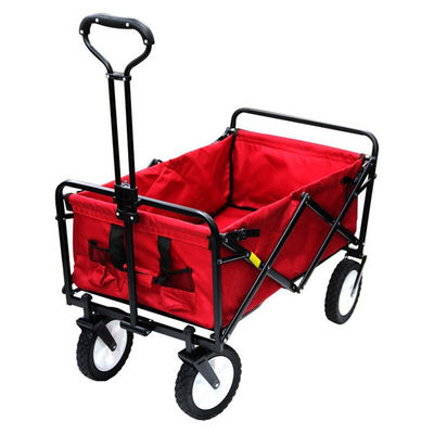 El jardín plegable de cuatro ruedas plegable del carro del carro tira de resistente