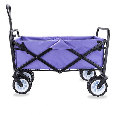 Carretilla que hace compras plegable plegable de cuatro ruedas del carro de la mano del jardín del carro de playa