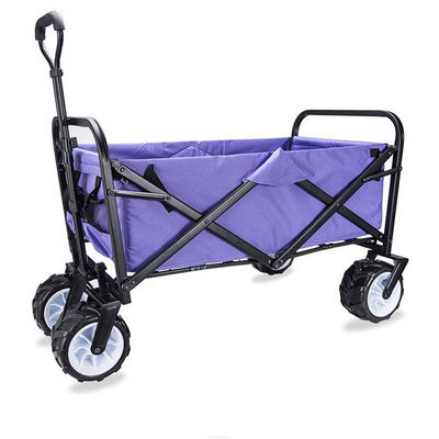 Carretilla que hace compras plegable plegable de cuatro ruedas del carro de la mano del jardín del carro de playa