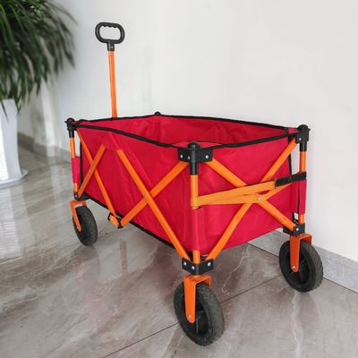 carro que acampa al aire libre plegable de cuatro terminales del carro de la compra plegable de la rueda 7inch