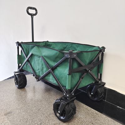 Carro que acampa de la cubierta de Oxford del paño de playa del marco metálico plegable doble del carro