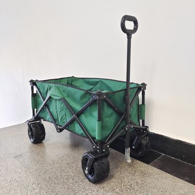 Carro que acampa de la cubierta de Oxford del paño de playa del marco metálico plegable doble del carro