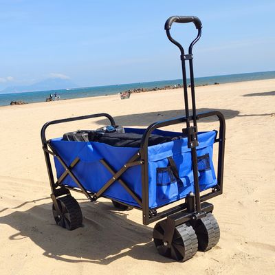 Carro plegable ancho plegable del carro de playa de la capacidad grande de las ruedas de los PP del carro que acampa
