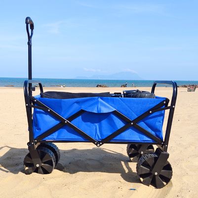 Carro plegable ancho plegable del carro de playa de la capacidad grande de las ruedas de los PP del carro que acampa