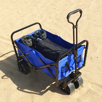 Carro plegable ancho plegable del carro de playa de la capacidad grande de las ruedas de los PP del carro que acampa