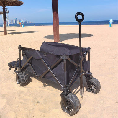 Carro plegable de cuatro ruedas del campo del plegamiento del carro del carro con la extensión al aire libre