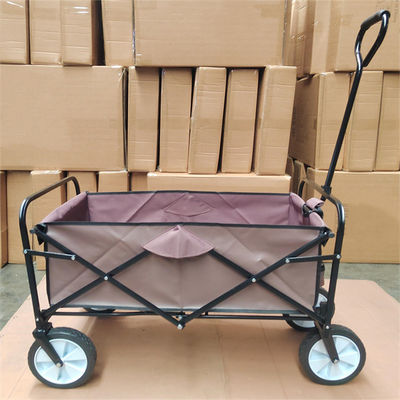 Carro plegable adaptable del carro de 4 ruedas del PVC de Brown toda la dirección plegable