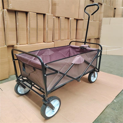 Carro plegable adaptable del carro de 4 ruedas del PVC de Brown toda la dirección plegable