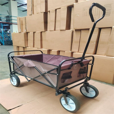 Carro plegable adaptable del carro de 4 ruedas del PVC de Brown toda la dirección plegable